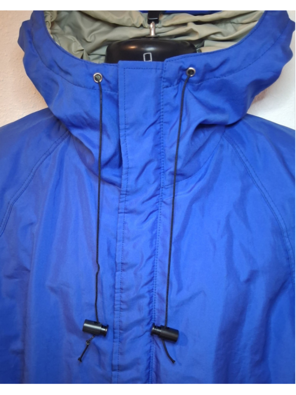 Vintage 80s 90s Petanne GORE-TEX Mens Medium Rain Jacket Hooded Coat Blue Canada - Picture 2 of 10